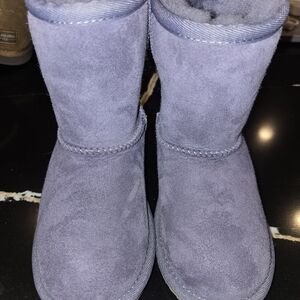 Toddler Girls Cozy Purple Suede Boots